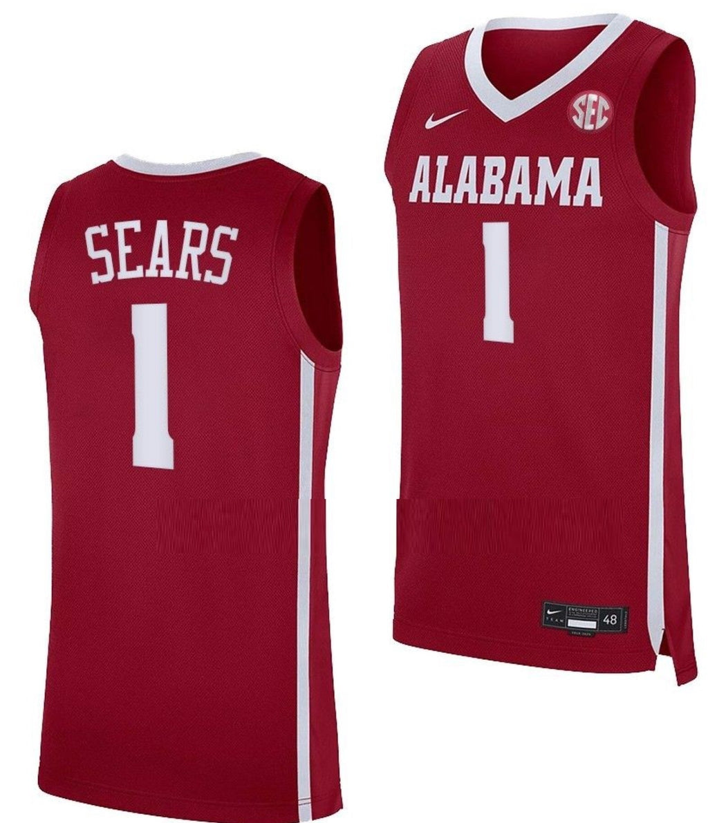 Mark Sears Jersey Alabama Crimson Tide College Basketball Crimson #1