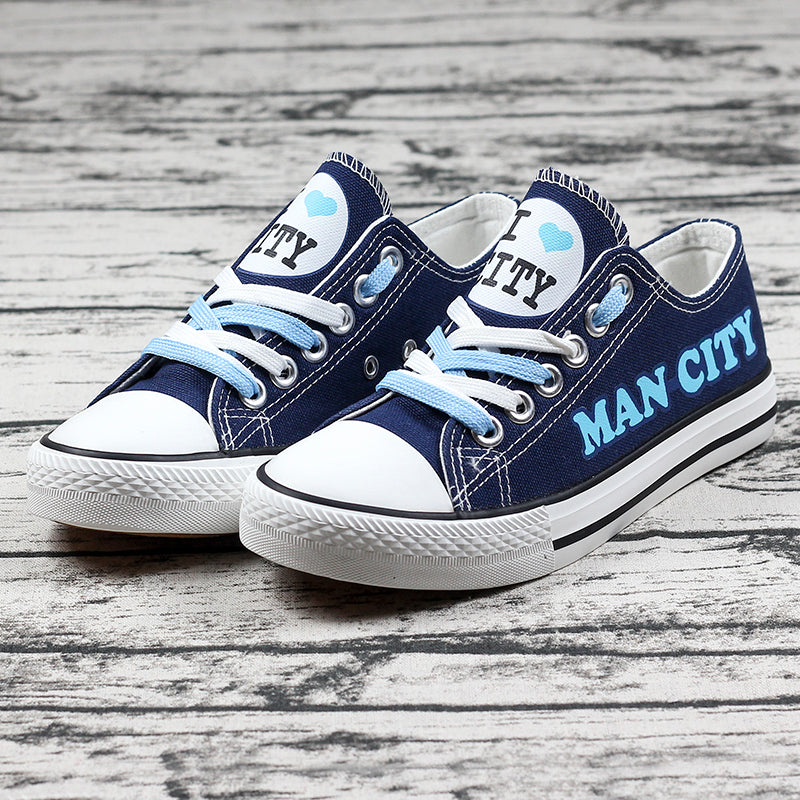 MCFC Low Top Canvas Sport Sneakers Shoes For Men Women Fans