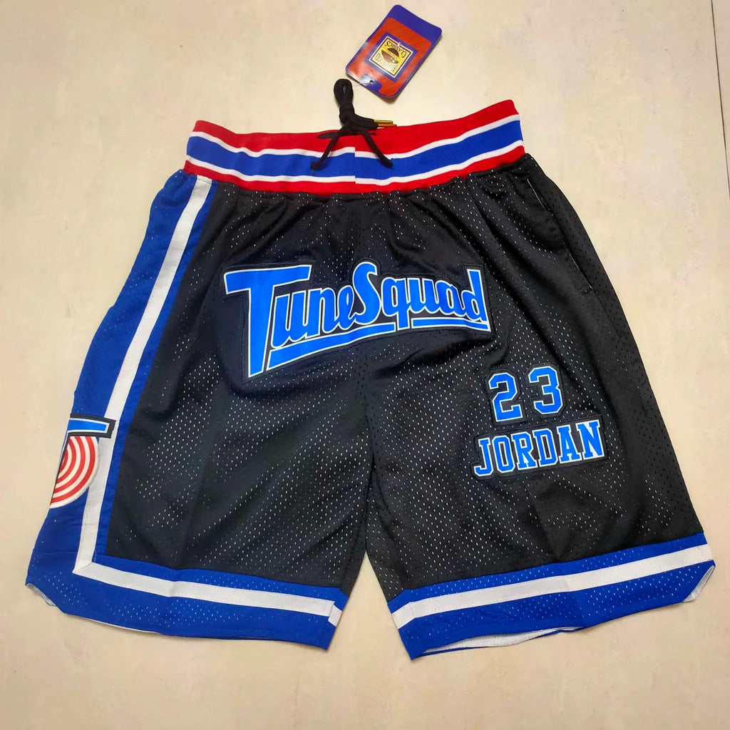 Men's Space Jam #23 Michael Jordan Tune Squad Black Shorts - Basketball Shorts Store