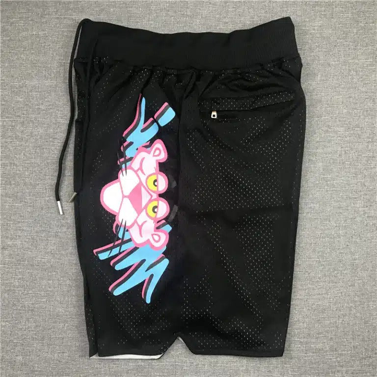Miami Heat Pink Panther Vice Black Basketball Shorts - Basketball Shorts Store