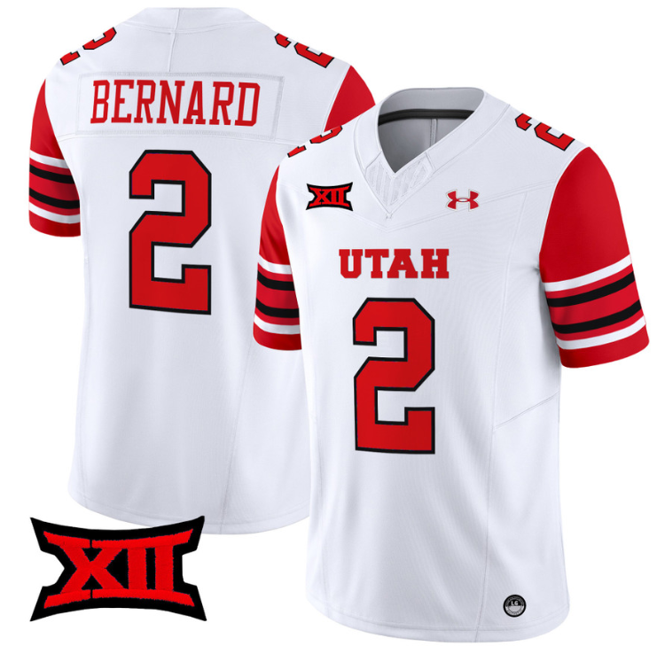 Micah Bernard Jersey #2 Utah Utes Vapor Limited College Football Stitched White