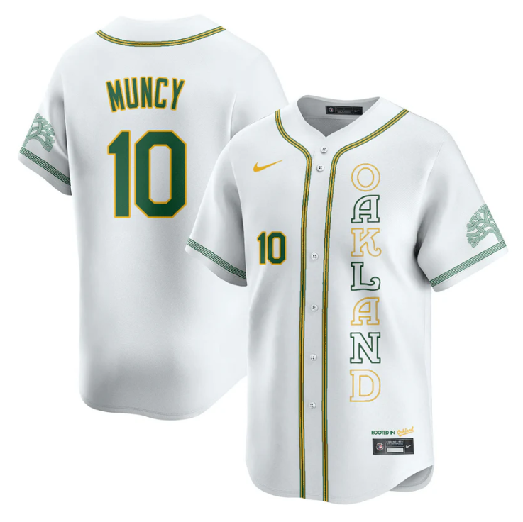 Max Muncy Jersey #10 Oakland Athletics City Connect Concept Stitched White