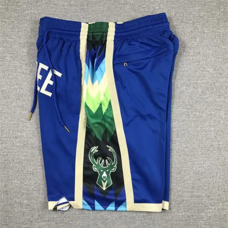 Milwaukee Bucks 2022-23 Blue City Edition Shorts - Basketball Shorts Store