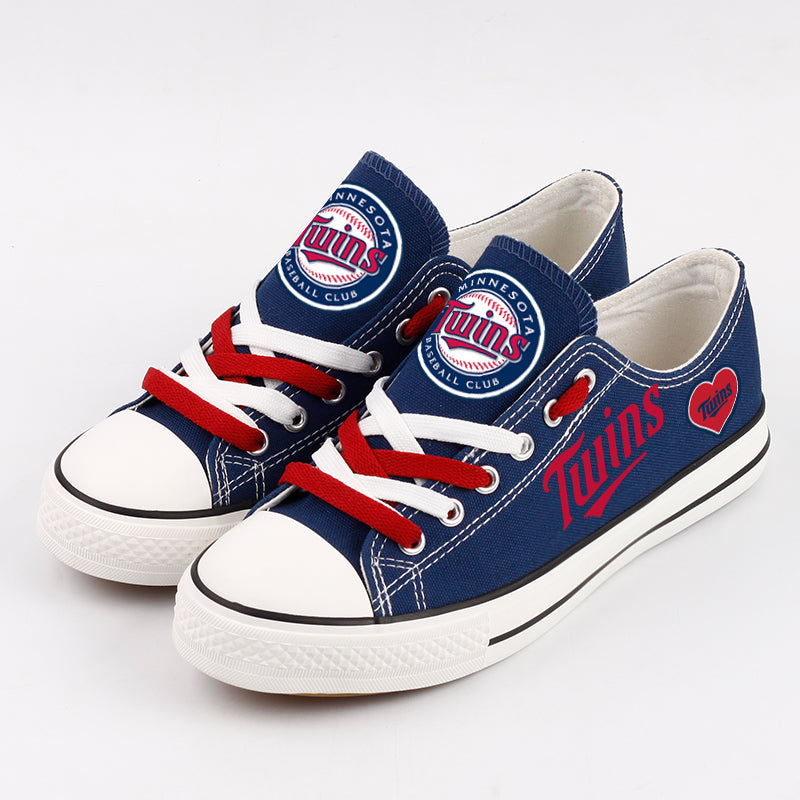 Minnesota Twins Limited Print MLB Baseball Fans Low Top Canvas Shoes Sport Sneakers T-DAC183L