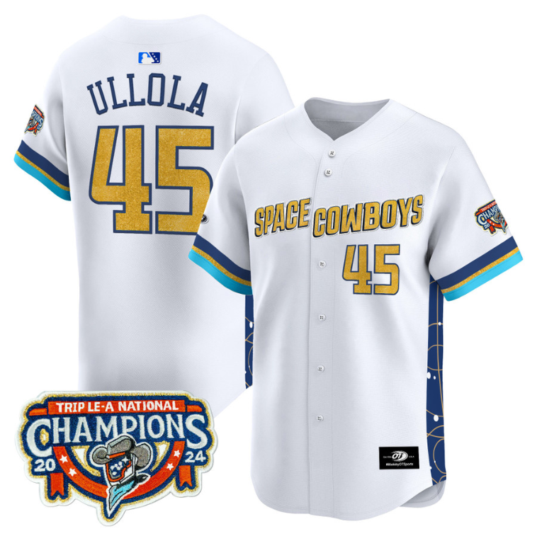 Miguel Ullola Jersey #45 Sugar Land Space Cowboys Championship Patch Vapor Premier Limited Stitched