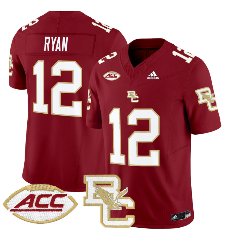 Matt Ryan Jersey #12 Boston College Eagles 2024 Stitched Maroon