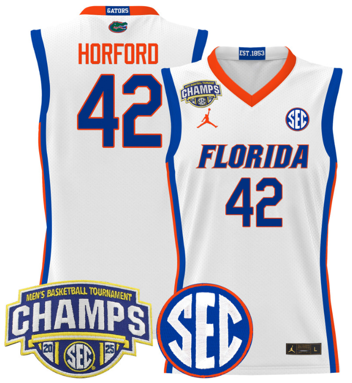Men Al Horford Jersey #42 Florida Gators 2025 SEC Champions Stitched White