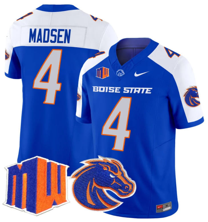 Maddux Madsen Jersey #4 Boise State Broncos Vapor Limited College Football Stitched White