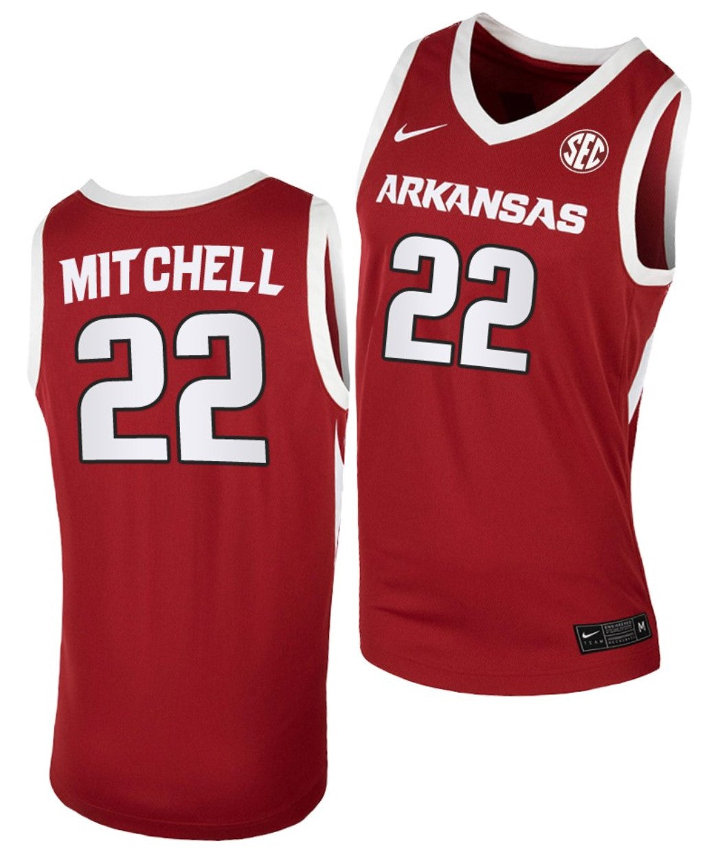 Makhel Mitchell Jersey Arkansas Razorbacks College Basketball 100 Season #22