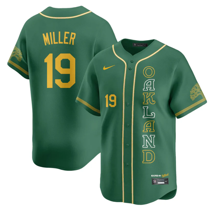 Mason Miller Jersey #19 Oakland Athletics City Connect Concept Stitched White Gold