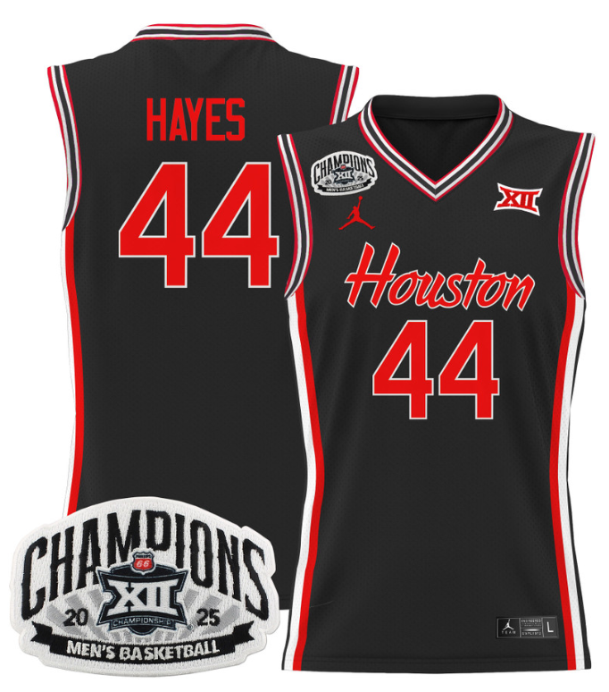 Men Elvin Hayes Jersey #44 Houston Cougar 2025 Big 12 Champions Stitched Black