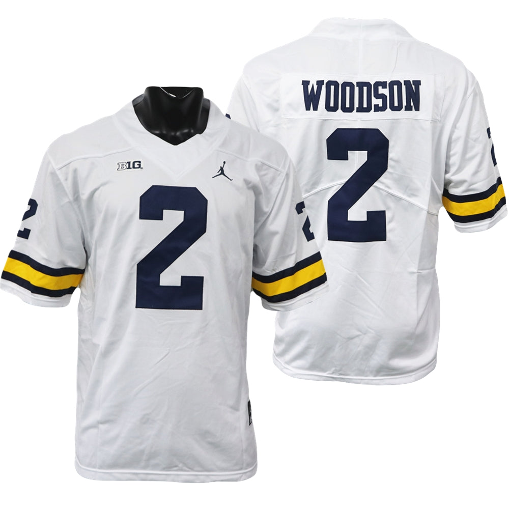 Michigan Wolverines Charles Woodson Jersey #2 College Football Game White