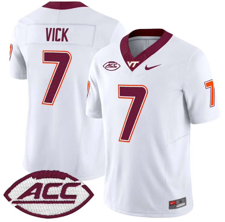 Michael Vick Jersey #7 Virginia Tech Hokies Vapor Limited College Football White