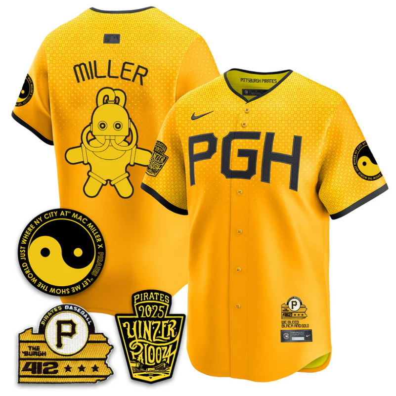 Mac Miller Jersey Pittsburgh Pirates Yinzerpalooza 2025 Stitched City Connect