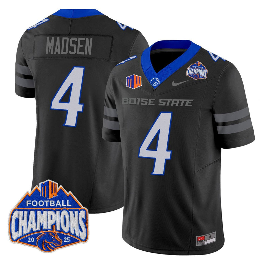Maddux Madsen Jersey #4 Boise State Broncos 2025 Mountain West Champions