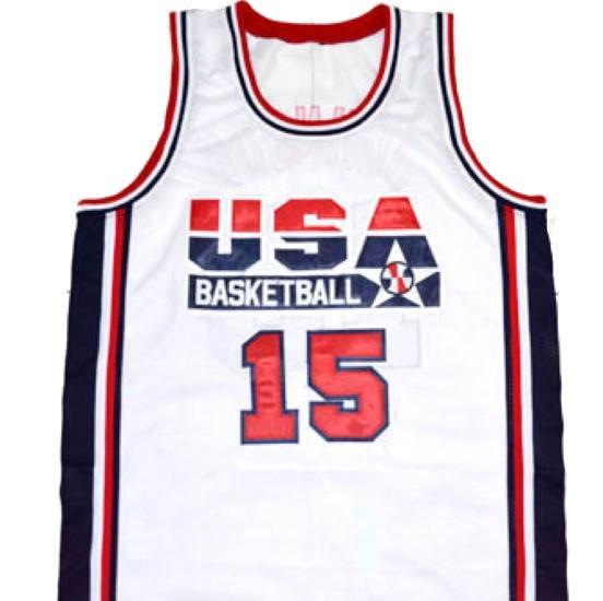 Magic Johnson Jersey #15 Team USA Basketball White