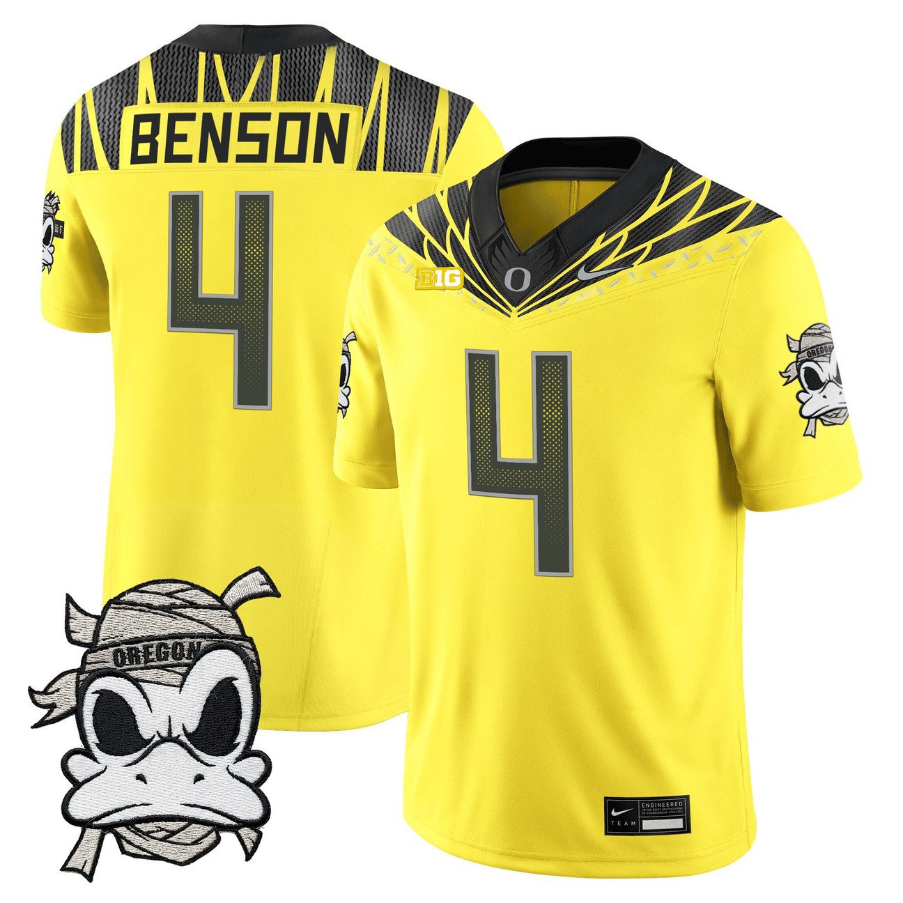 Malik Benson Jersey #4 Oregon Ducks 2025 Mummy Duck Vapor Limited Stitched