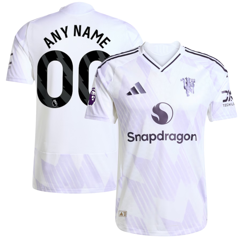 Manchester United Away 2025-26 Customize Match Jersey – White