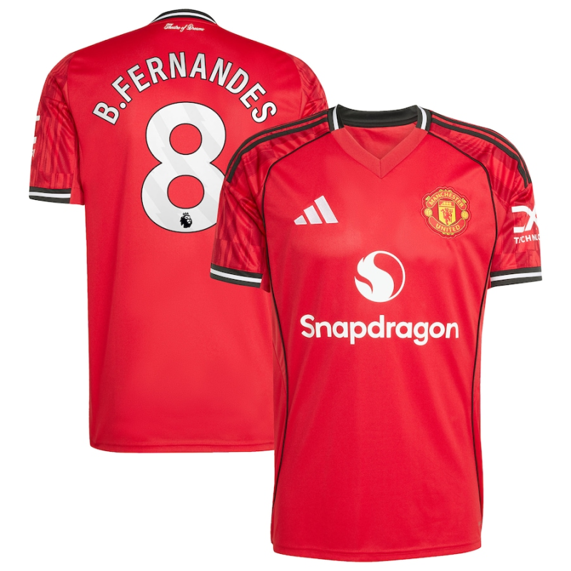 Manchester United Home 2025-26 B. FERNANDES #8 Match Jersey – Red