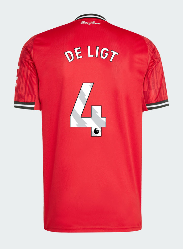 Manchester United Home 2025-26 DE LIGT 4 Match Jersey – Red