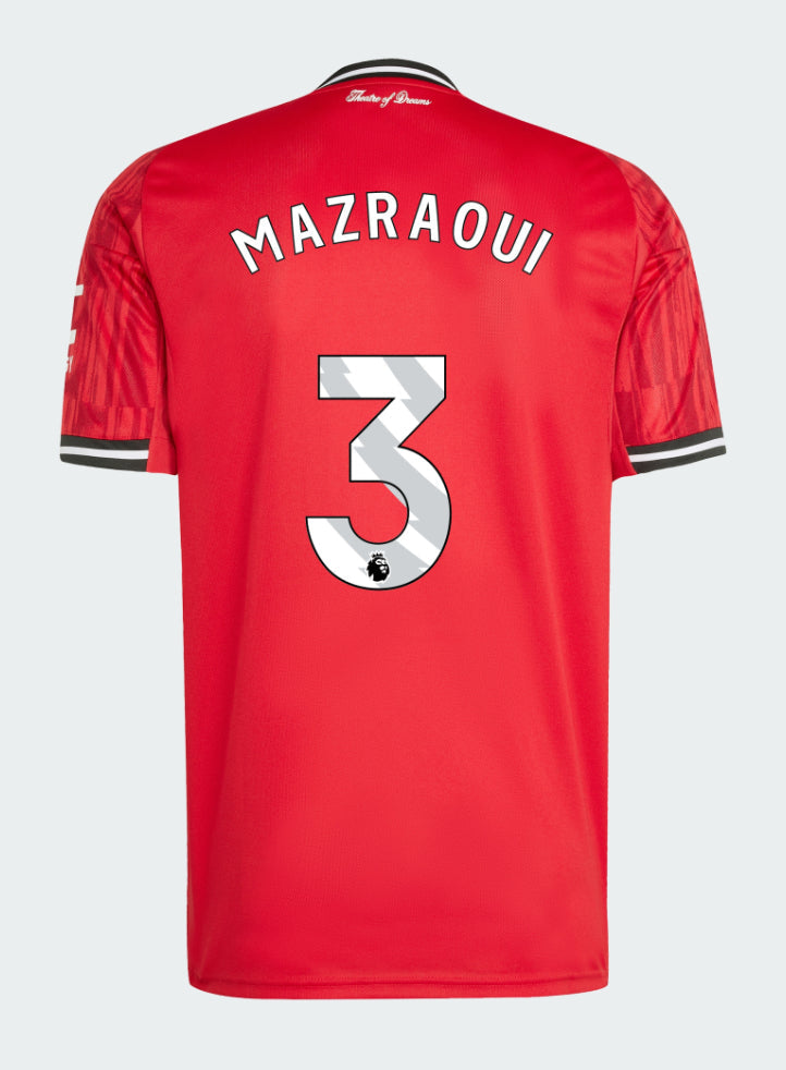 Manchester United Home 2025-26 MAZRAOUI 3 Match Jersey – Red