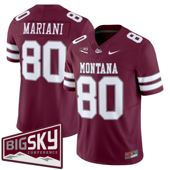 Marc Mariani Jersey #80 Montana Grizzlies 2025 Vapor Stitched Black Alter