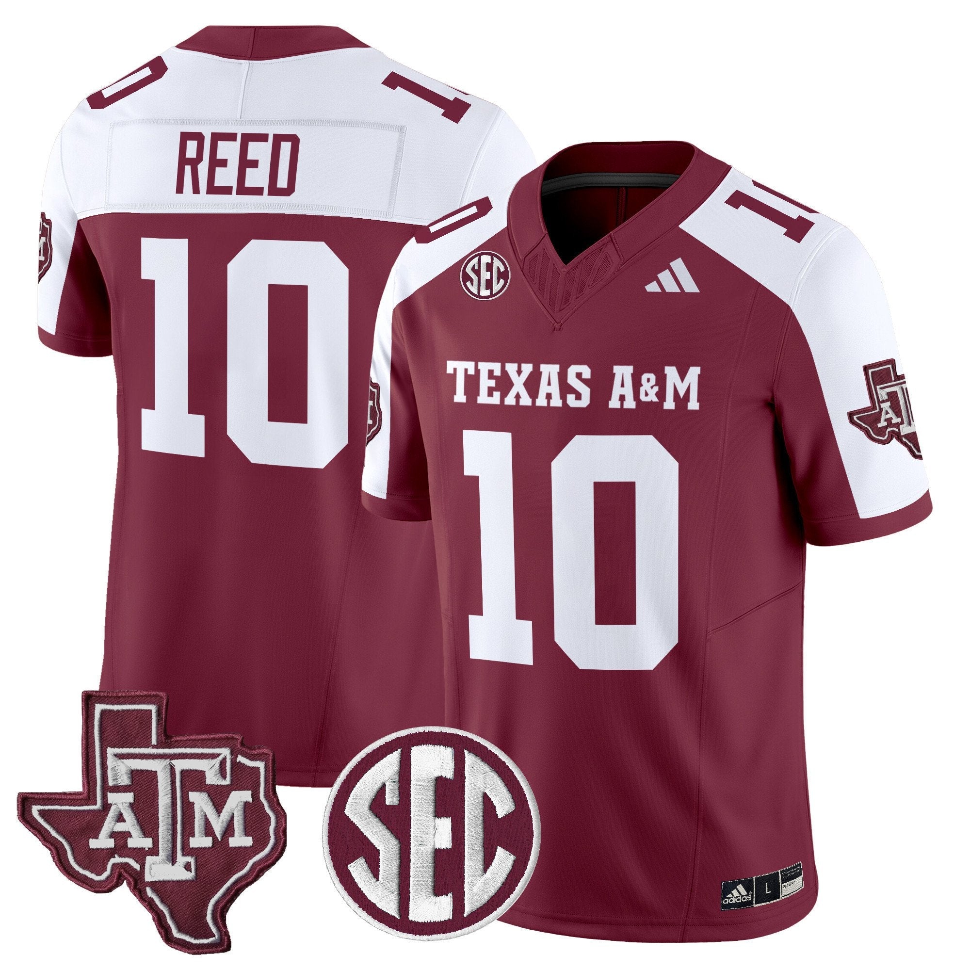 Marcel Reed Jersey #10 Texas A&M Aggies 2025 Vapor Stitched Maroon Alternate