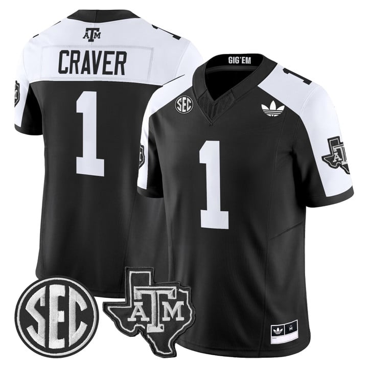 Mario Craver Jersey #1 Texas A&M Aggies 2025 Vapor V2 Stitched