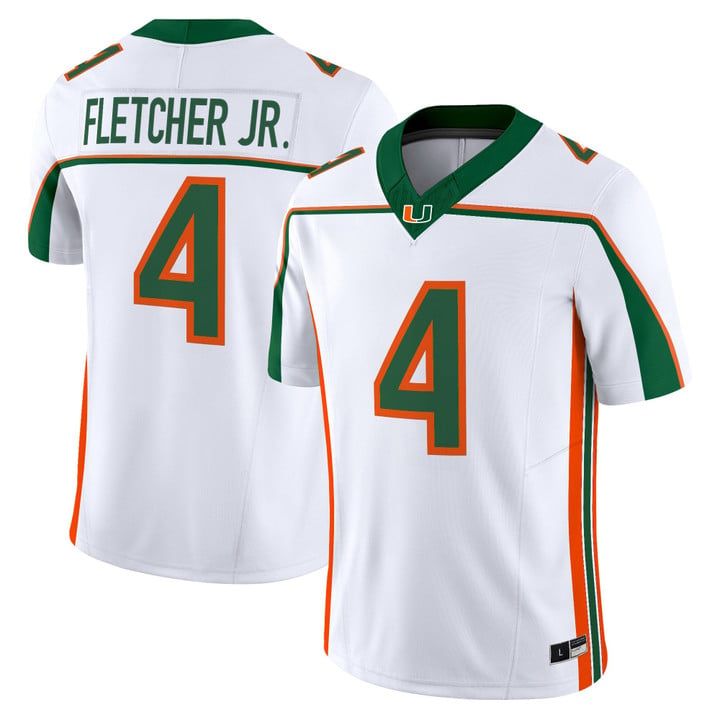 Mark Fletcher Jr Jersey #4 Miami Hurricanes Throwback 2025 Limited Stitched