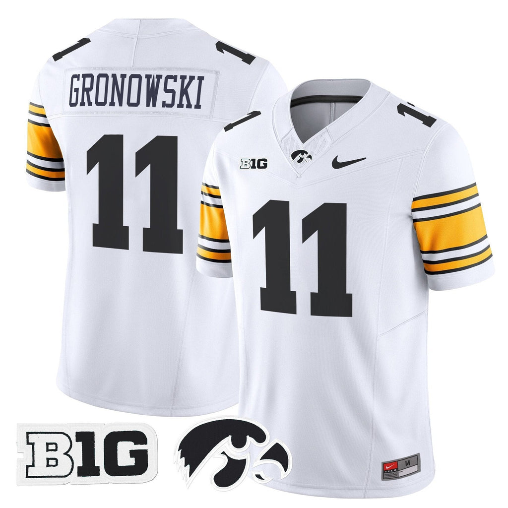 Mark Gronowski Jersey #11 Iowa Hawkeyes 2025 Limited Stitched White