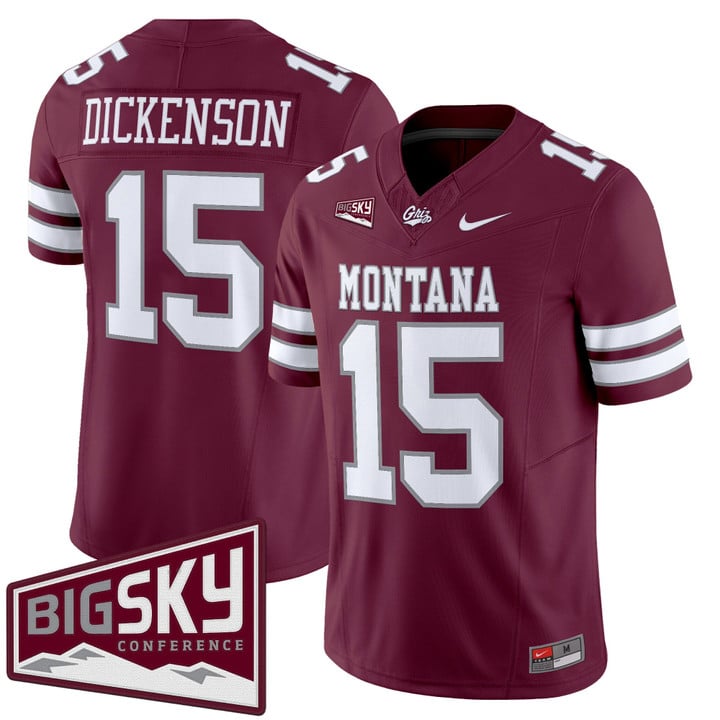 Dave Dickenson Jersey #15 Montana Grizzlies 2025 Vapor Stitched Black Alter