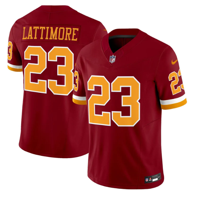 Marshon Lattimore Jersey #23 Throwback Vapor Limited All Stitched Burgundy
