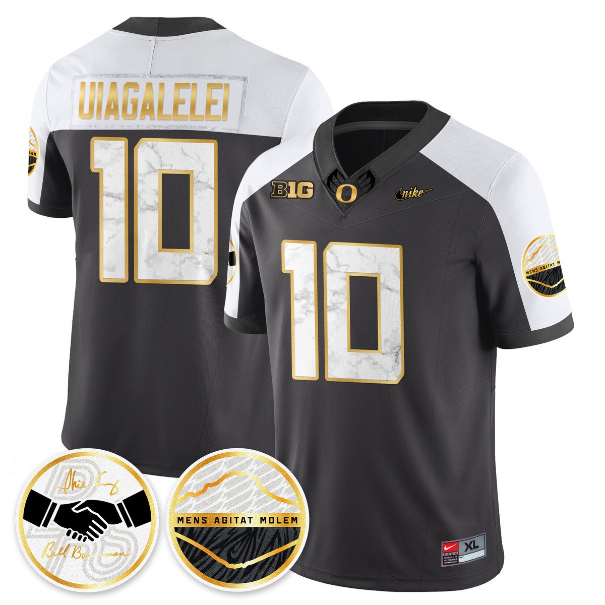 Matayo Uiagalelei Jersey #10 Oregon Ducks 2025 Shoe Duck Stitched Black Alternate