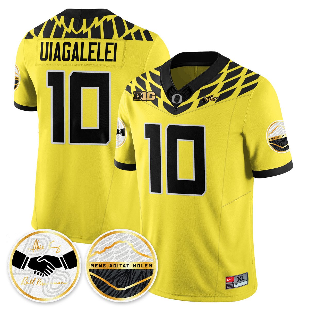 Matayo Uiagalelei Jersey #10 Oregon Ducks 2025 Shoe Duck Stitched Yellow