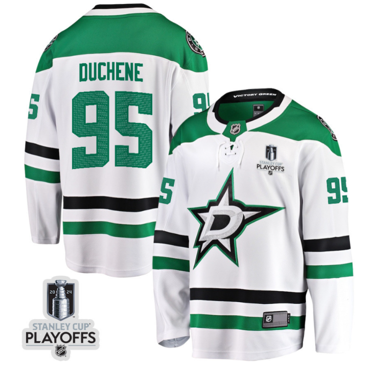 Matt Duchene 95 Dallas Stars 2024 NHL Playoffs Patch Away Breakaway Jersey - Men
