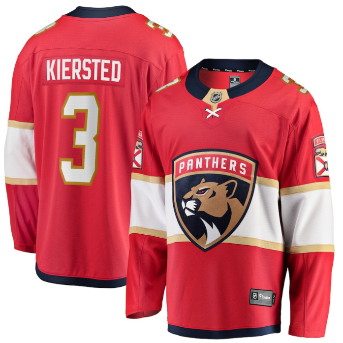 Matt Kiersted 3 Florida Panthers 2025 Breakaway Player Men Jersey Red