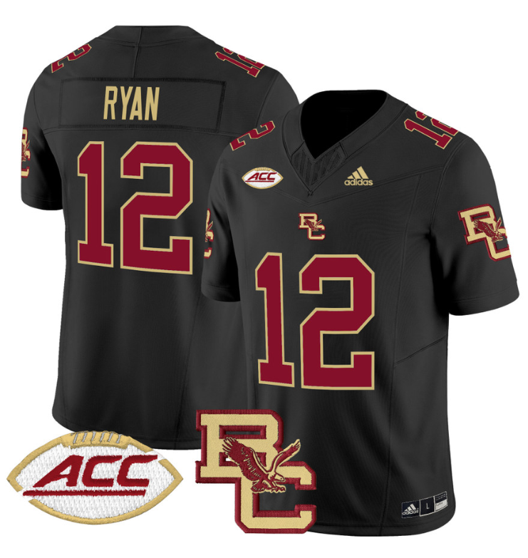 Matt Ryan Jersey #12 Boston College Eagles 2024 Stitched Black