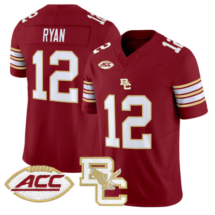 Matt Ryan Jersey #12 Boston College Eagles 2025 Vapor Stitched Maroon