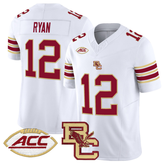 Matt Ryan Jersey #12 Boston College Eagles 2025 Vapor Stitched White