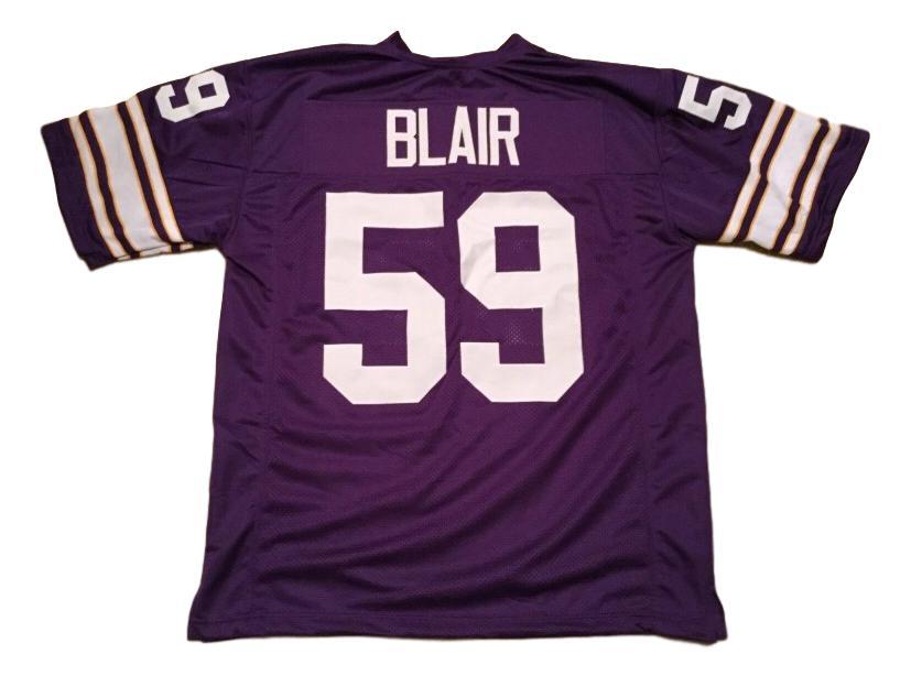 Matt Blair CUSTOM STITCHED Unsigned Football Jersey Purple
