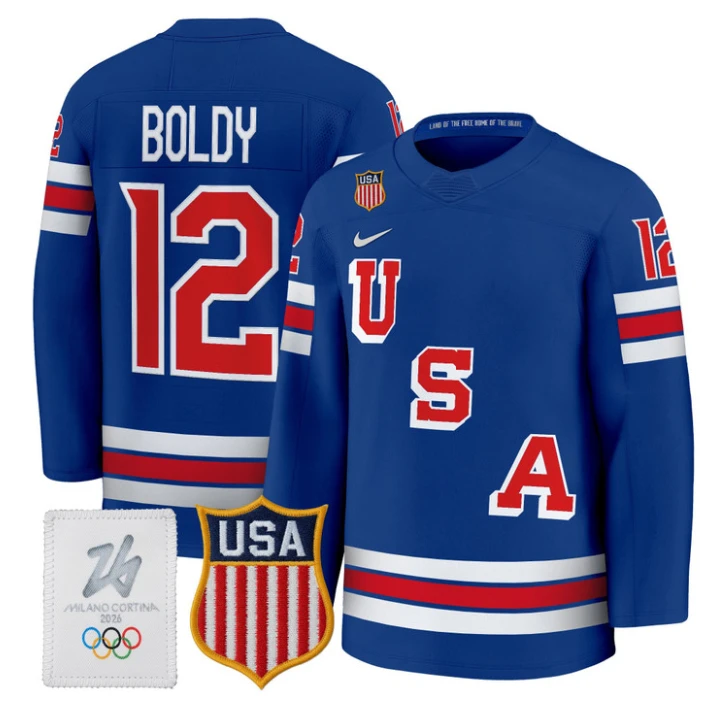 Matt Boldy Jersey #12 USA Olympic 2026 Premium Hockey All Stitched