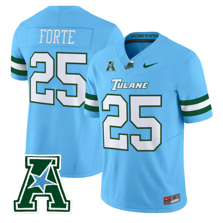 Matt Forte Jersey #25  Tulane Green Wave 2025 Vapor Limited Stitched