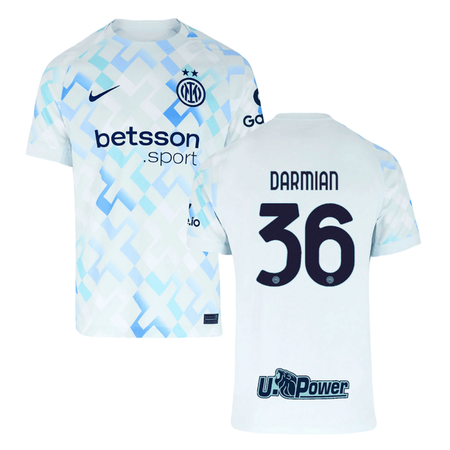Matteo Darmian #36 Inter Milan 2025-26 Away Match Jersey – White