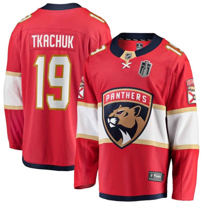 Matthew Tkachuk 19 Florida Panthers 2024 Stanley Cup Final Home Breakaway Player Jersey Red
