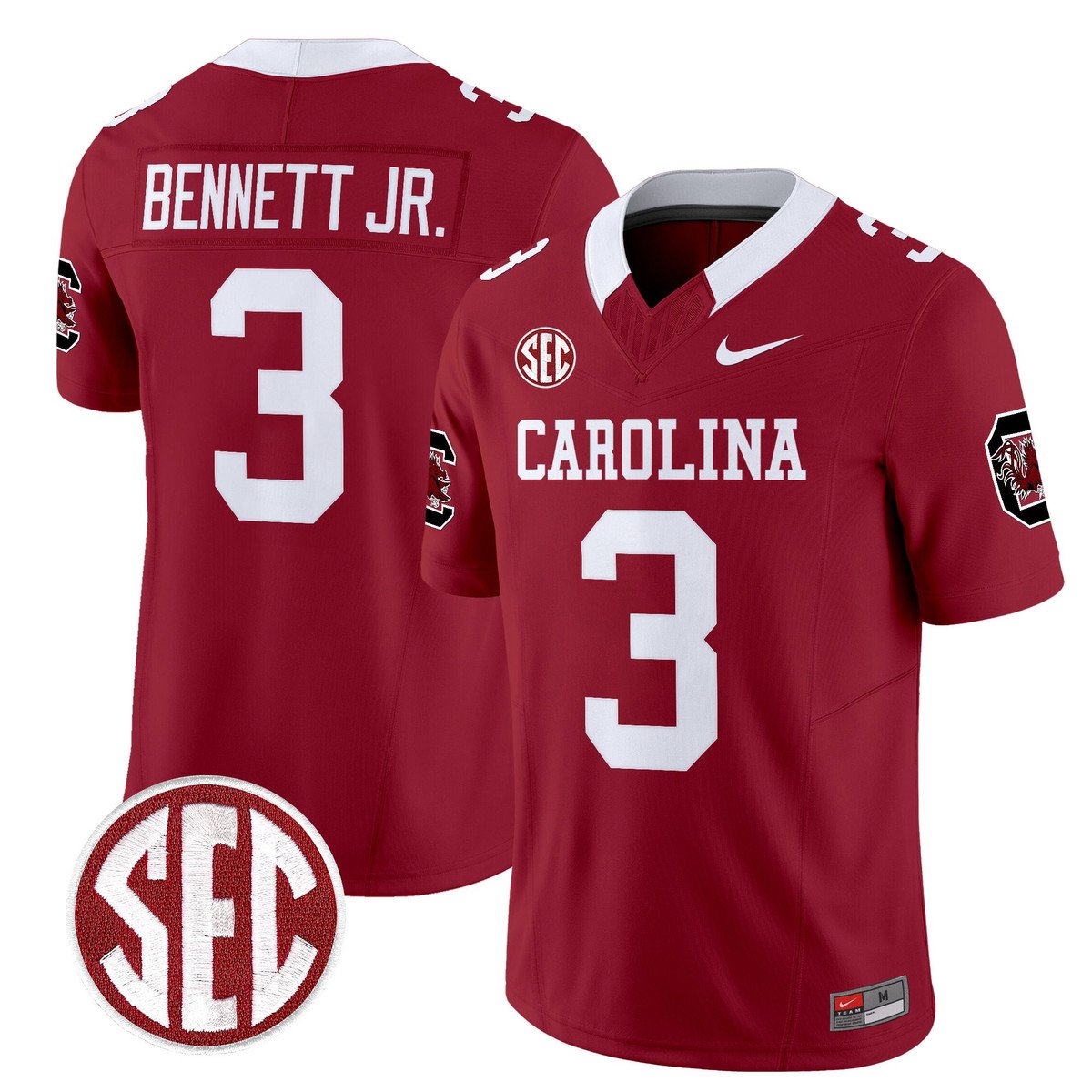 Mazeo Bennett Jr Jersey #3 Carolina 1980 Throwback Rebrand 2026 Garnet