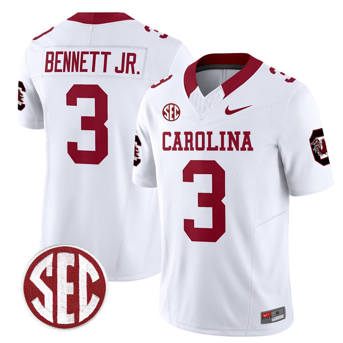 Mazeo Bennett Jr Jersey #3 Carolina 1980 Throwback Rebrand 2026 White