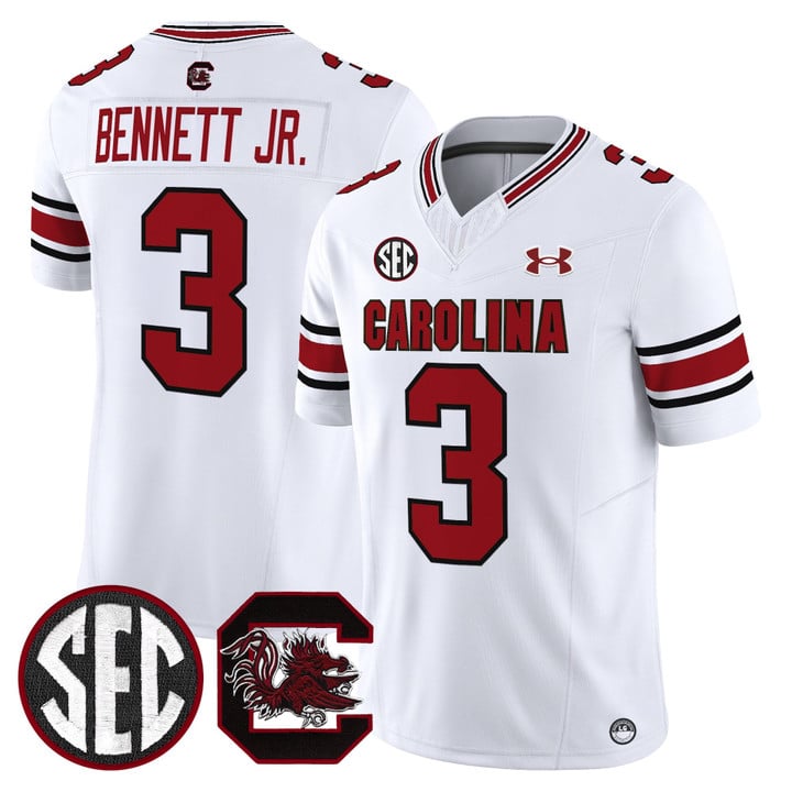 Mazeo Bennett Jr Jersey #3 South Carolina Gamecocks 2025 Stitched White