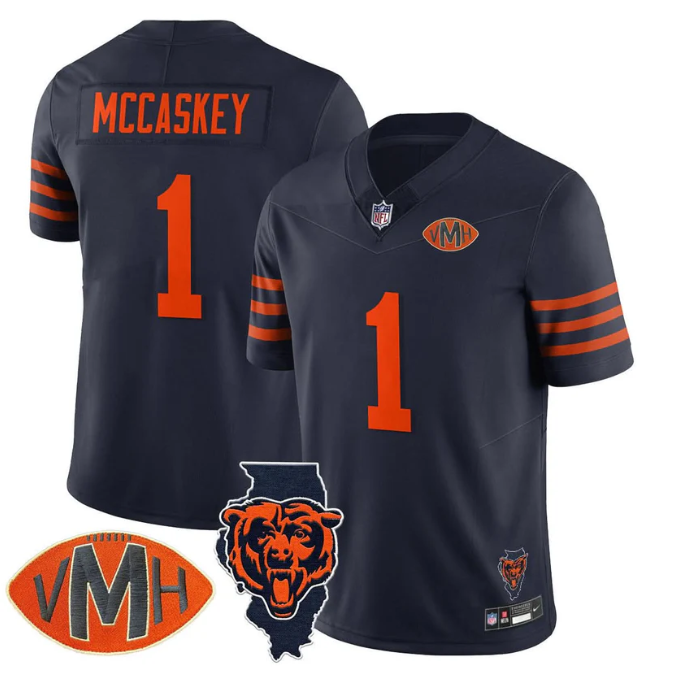 McCaskey Jersey #1 Honor Virginia Halas McCaskey Football All Stitched Throwback