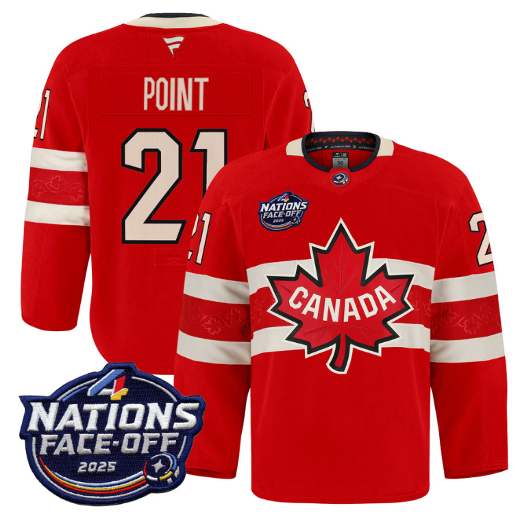 Men Brayden Point Jersey #21 Canada 4 Nations Face-Off 2025 Pro Stitched Red