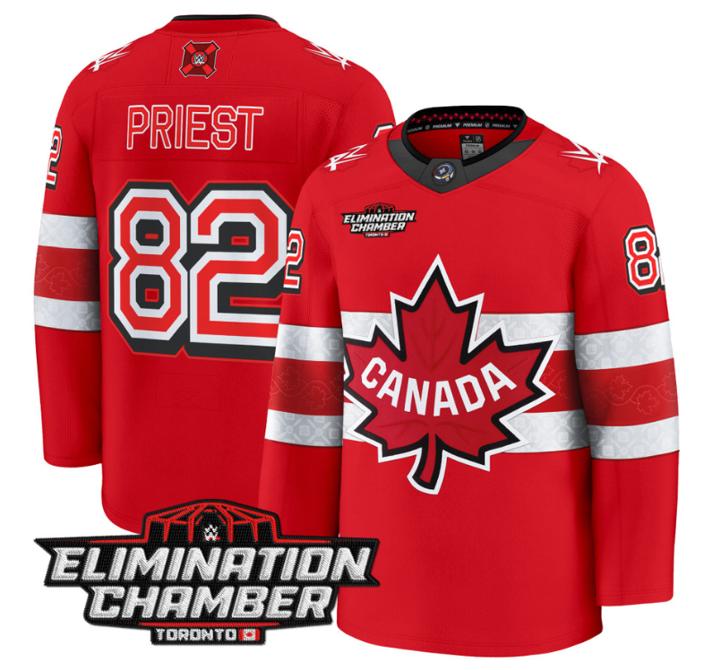 Men Drew McIntyre Jersey #3 Elimination Chamber Toronto 2025 Stitched Black